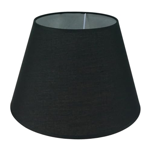 DULEE Φ 12" Einfache Tischleuchten Lampenschirm Nachttisch Lampenschirm Wandleuchte Lampenschirme,Schwarz (Top)18*(Height)20cm*(Bottom)30cm von DULEE