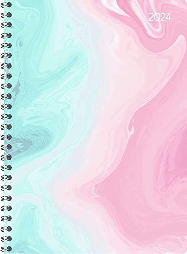 Ladytimer Ringbuch Watercolor - Taschenkalender A5 - Kalender 2024 - Alpha Edition-Verlag - Eine Woche auf 2 Seiten - Buchplaner mit Platz für Notizen - Format 15 cm x 21 cm von DUMONT
