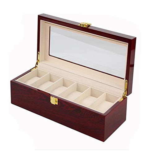 DUMRALBQE Uhrenaufbewahrungsbox Klavier Lackiertes Holz 6 Digit Uhr-Kasten Uhr hölzerner Kasten Zähler Schmuckschatulle Aufbewahrungsbox für Männer und Frauen DUMRALBQE Uhrenaufbewahrungsbox Klavier Lackiertes Holz 6 Digit Uhr-Kasten Uhr hölzerner Kasten Zähler Schmuckschatulle Aufbewahrungsbox für Männer und Frauen von DUMRALBQE