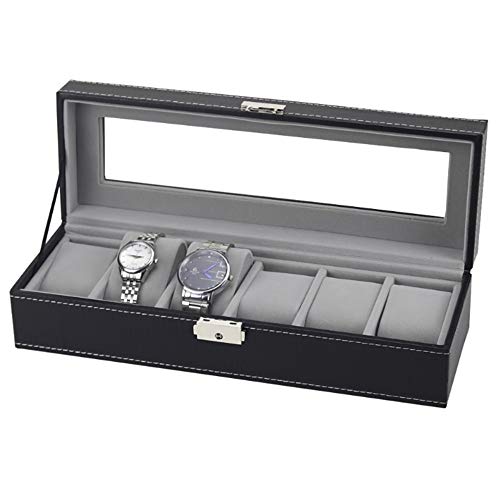 Uhrenaufbewahrungsbox Matt lackierte Schmuckschatulle aus Holz, 6-stellige Uhrenbox, hochwertige Verpackungsbox für Männer und Frauen Uhrenaufbewahrungsbox Matt lackierte Schmuckschatulle aus Holz, 6-stellige Uhrenbox, hochwertige Verpackungsbox für Männer und Frauen von DUMRALBQE