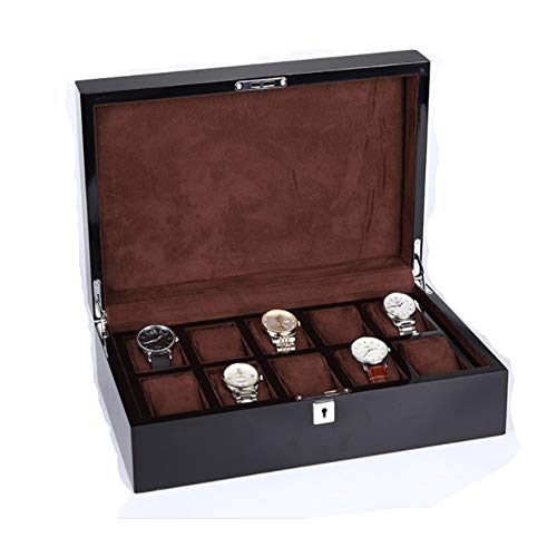 Uhrenaufbewahrungsbox Watch Box aus Holz Schmuckschatulle Aufbewahrungsbox Display Black Geeignet for Home Ausstellung für Männer und Frauen Uhrenaufbewahrungsbox Watch Box aus Holz Schmuckschatulle Aufbewahrungsbox Display Black Geeignet for Home Ausstellung für Männer und Frauen von DUMRALBQE