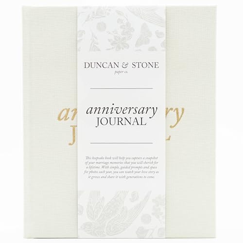 Jubiläums-Tagebuch von Duncan & Stone – Elfenbeinfarben | Hochzeitstagebuch für Paare | Hochzeitsscrapbook Geschenk | Erinnerungsgeschenke für Paare | Andenken für Jubiläen von DUNCAN & STONE PAPER CO.