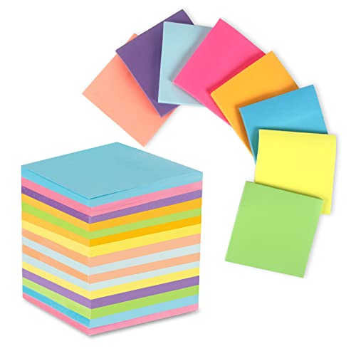 16 Blöcke Haftnotizen 7,6 x 7,6 cm, selbstklebende Blöcke in leuchtenden Farben, einfach zu posten für Zuhause, Büro, Notizbuch, 800 Blatt bunte selbstklebende Notizzettel 16 Blöcke Haftnotizen 7,6 x 7,6 cm, selbstklebende Blöcke in leuchtenden Farben, einfach zu posten für Zuhause, Büro, Notizbuch, 800 Blatt bunte selbstklebende Notizzettel von DUNCHATY