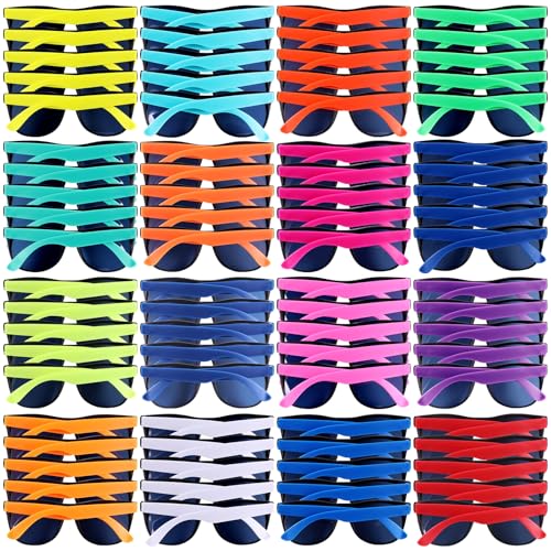Party-Sonnenbrillen in 16 Farben, 80er-Jahre-Stil, für Erwachsene und Kinder, Partyzubehör für Sommer, Pool, Party, Karneval, Strand, Klassenzimmerpreis, Geburtstag, Geschenktütenfüller, 80 Stück Party-Sonnenbrillen in 16 Farben, 80er-Jahre-Stil, für Erwachsene und Kinder, Partyzubehör für Sommer, Pool, Party, Karneval, Strand, Klassenzimmerpreis, Geburtstag, Geschenktütenfüller, 80 Stück von DUNRIOG