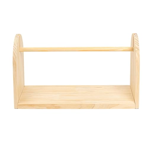 DUNSBY Drahtspulenregal Drahtständer Holzspulenständer DIY Wollwickler Spulenaufbewahrung Werkzeug Bastelzubehör(25X12CM) von DUNSBY