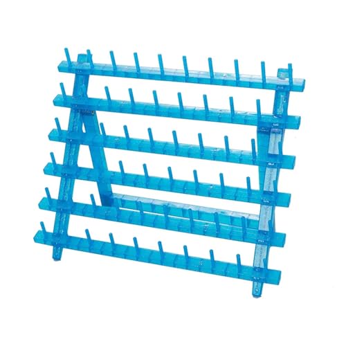 DUNSBY Drahtspulenregal Farbiger Nähgarnständer aus Kunststoff, tragbarer Regal-Spulengarn-Organizer for Haushaltsstickereizubehör(Blue) von DUNSBY