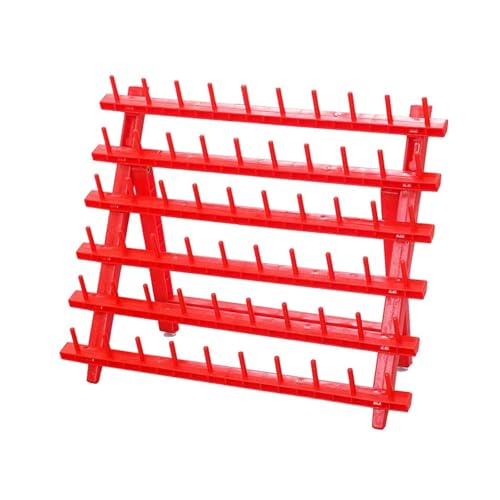 DUNSBY Drahtspulenregal Farbiger Nähgarnständer aus Kunststoff, tragbarer Regal-Spulengarn-Organizer for Haushaltsstickereizubehör(Red) von DUNSBY