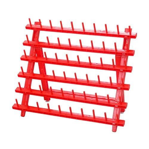 DUNSBY Drahtspulenregal Nähgarnhalter, Garnrollenhalter, tragbares Regal, Garnrollenständer, Garnrollenständer for Stickbastler, Schmuckschneider(Red) von DUNSBY