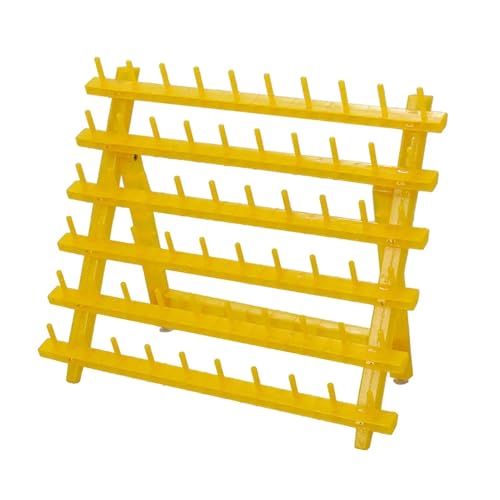 DUNSBY Drahtspulenregal Nähgarnhalter, Garnrollenhalter, tragbares Regal, Garnrollenständer, Garnrollenständer for Stickbastler, Schmuckschneider(Yellow) von DUNSBY