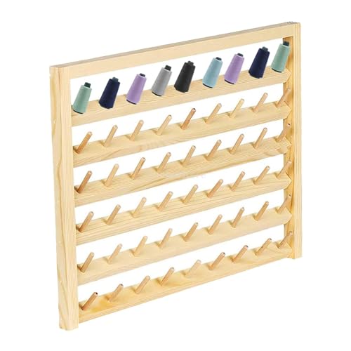 DUNSBY Drahtspulenregal Wandhalterung Ribbon Organizer Aufbewahrung Display Drahtspulenständer Schlüsselhalter Kleinigkeiten Stickerei Nähgarnhalter Tischspule(Khaki) von DUNSBY