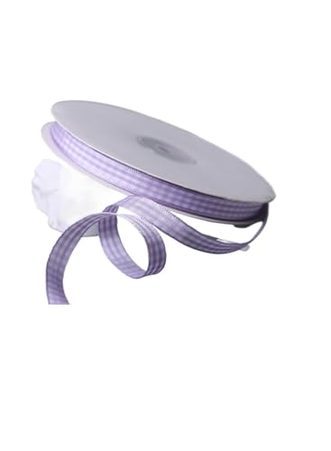 DUNSBY Geschenkband 100 Yards 10 mm Bänder for Hochzeit, Weihnachten, Party, Dekoration, Verpackung, DIY, Basteln, Schleife, Haar, Kariertes Band, Verpackung(Color7) von DUNSBY