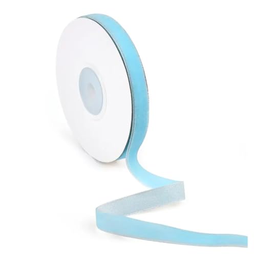 DUNSBY Geschenkband 15 Yards 1/2,5 cm Samtbänder Farbe Einseitige Beflockung DIY Handgefertigte Schleife Hochzeit Partydekorationen for Verpackungsstoff(1cm D) von DUNSBY