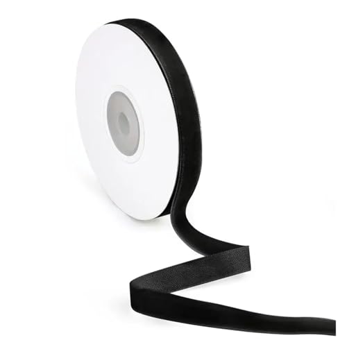 DUNSBY Geschenkband 15 Yards 1/2,5 cm Samtbänder Farbe Einseitige Beflockung DIY Handgefertigte Schleife Hochzeit Partydekorationen for Verpackungsstoff(1cm G) von DUNSBY