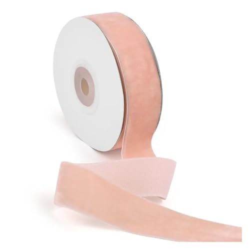 DUNSBY Geschenkband 15 Yards 1/2,5 cm Samtbänder Farbe Einseitige Beflockung DIY Handgefertigte Schleife Hochzeit Partydekorationen for Verpackungsstoff(2.5cm 06) von DUNSBY