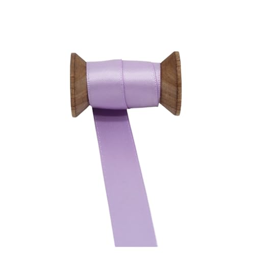 DUNSBY Geschenkband 20 Meter/Lot Ripsband aus Polyesterstoff, Hellviolett, Satinband, handgefertigt, for Kopfbedeckungen, Basteln, DIY-Dekoration(16mm Satin) von DUNSBY