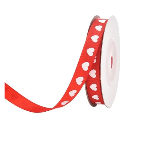 DUNSBY Geschenkband 20 Yards 1 cm Polyester Grosgrain Satinband Blumenstrauß Kuchen Box Geschenkband Valentinstag Verpackung Zubehör Schleife(A03-width 1cm) von DUNSBY