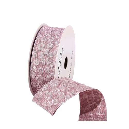 DUNSBY Geschenkband 20 Yards 25/40 mm 3D-Blumen-Faltenprägungsband, DIY-Zubehör for Schleifen, Blumensträuße, Verpackung, Nähen, Kleidung, Materialien(Dark Purple,40mm-20yards) von DUNSBY
