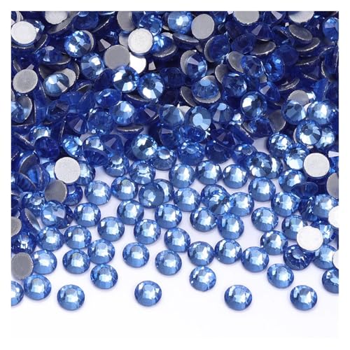 Hotfix Strasssteine 1440 Stück SS6-SS20 Glaskristall Nicht Hotfix Strasssteine ​​Flatback Glitzersteine ​​Nail Art Dekorationen(Light Blue,SS8(2.3-2.5mm)) von DUNSBY