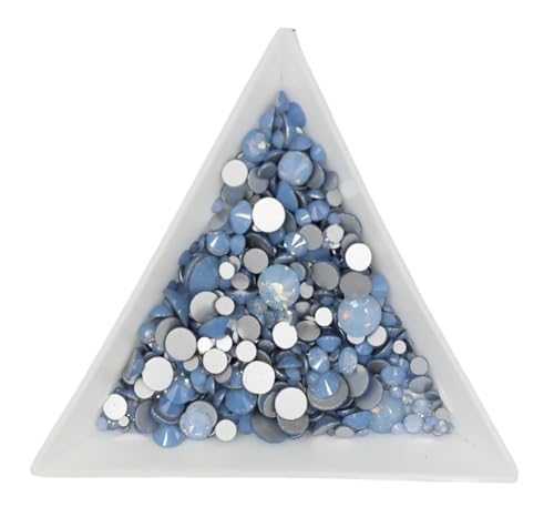 Hotfix Strasssteine Alle Größen Blau/Grün/Weiß/Rosa Kristall Nail Art Strass Dekorationen 3D Flatback Glas Nicht HotFix Kleidungsstück(Blue,SS8-1440pcs) von DUNSBY