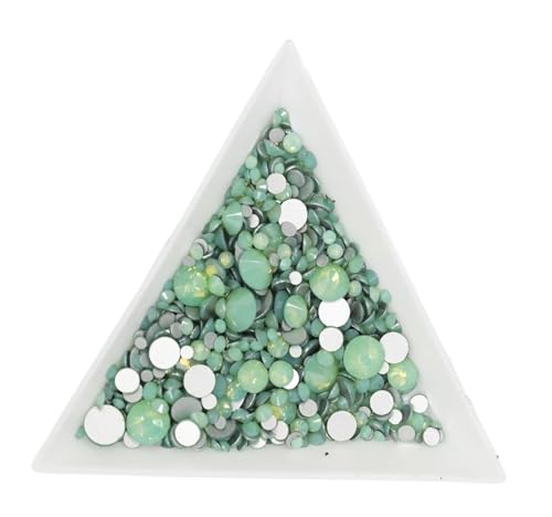 Hotfix Strasssteine Alle Größen Blau/Grün/Weiß/Rosa Kristall Nail Art Strass Dekorationen 3D Flatback Glas Nicht HotFix Kleidungsstück(Green,SS10-1440pcs) von DUNSBY