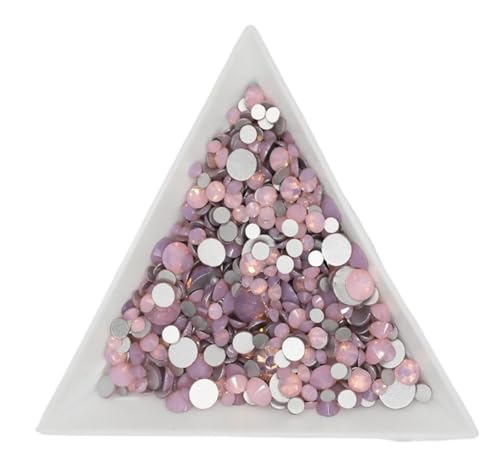 Hotfix Strasssteine Alle Größen Blau/Grün/Weiß/Rosa Kristall Nail Art Strass Dekorationen 3D Flatback Glas Nicht HotFix Kleidungsstück(Pink,SS12-1440pcs) von DUNSBY