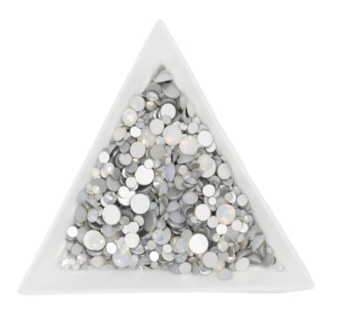 Hotfix Strasssteine Alle Größen Blau/Grün/Weiß/Rosa Kristall Nail Art Strass Dekorationen 3D Flatback Glas Nicht HotFix Kleidungsstück(White,SS12-1440pcs) von DUNSBY