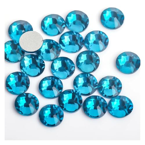 Hotfix Strasssteine Crystal Nail Art Nicht Hotfix Strasssteine ​​Mondnacht Flache Rückseite Strass Glas Strass for Nail Art(Blue Zircon,SS5-1440pcs) von DUNSBY