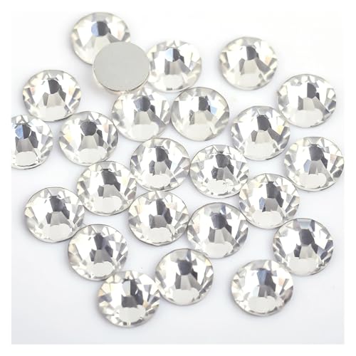 Hotfix Strasssteine Crystal Nail Art Nicht Hotfix Strasssteine ​​Mondnacht Flache Rückseite Strass Glas Strass for Nail Art(Crystal Clear,SS4-1440pcs) von DUNSBY
