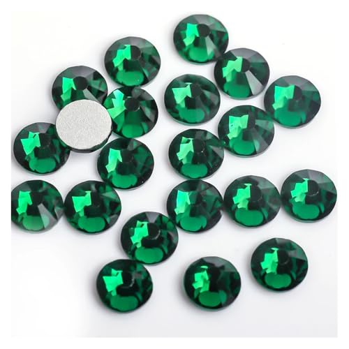 Hotfix Strasssteine Crystal Nail Art Nicht Hotfix Strasssteine ​​Mondnacht Flache Rückseite Strass Glas Strass for Nail Art(Emerald,SS20-1440pcs) von DUNSBY