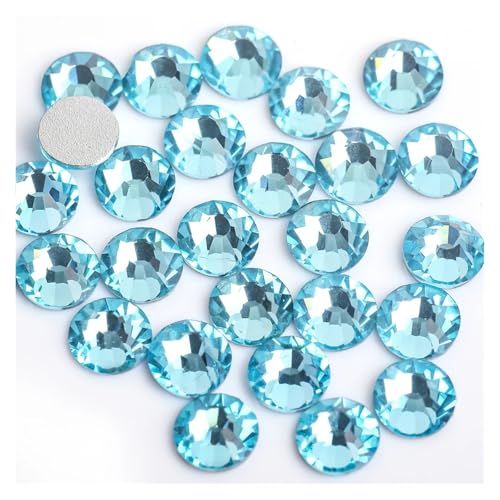 Hotfix Strasssteine Crystal Nail Art Nicht Hotfix Strasssteine ​​Mondnacht Flache Rückseite Strass Glas Strass for Nail Art(Green1,SS6-1440pcs) von DUNSBY