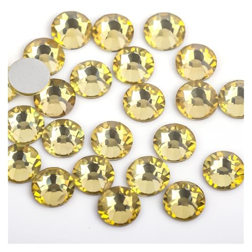 Hotfix Strasssteine Crystal Nail Art Nicht Hotfix Strasssteine ​​Mondnacht Flache Rückseite Strass Glas Strass for Nail Art(Jonquil,SS20-1440pcs) von DUNSBY