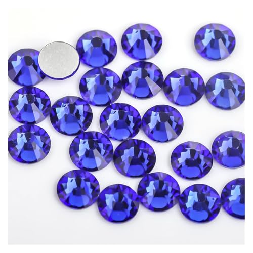 Hotfix Strasssteine Crystal Nail Art Nicht Hotfix Strasssteine ​​Mondnacht Flache Rückseite Strass Glas Strass for Nail Art(Sapphire,SS10-1440pcs) von DUNSBY