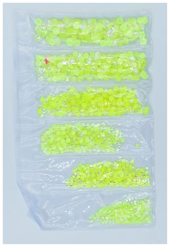 Hotfix Strasssteine Fluoreszierende leuchtende Mischung SS6-SS20, nicht Hotfix, Neon-Strass, nachtleuchtende Nagelkunst-Dekorationen(Citrine AB,Packing 1 1580pcs) von DUNSBY