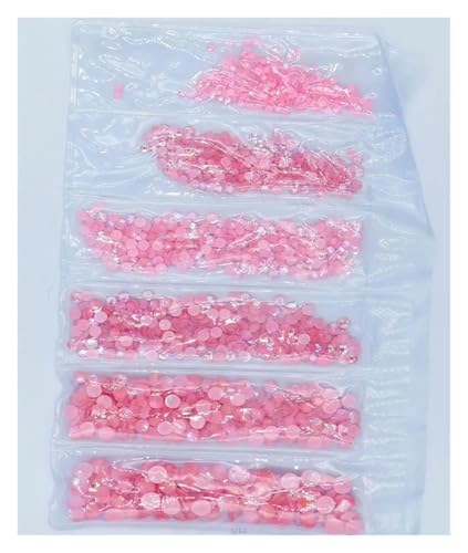 Hotfix Strasssteine Fluoreszierende leuchtende Mischung SS6-SS20, nicht Hotfix, Neon-Strass, nachtleuchtende Nagelkunst-Dekorationen(Pink AB,Packing 1 1580pcs) von DUNSBY