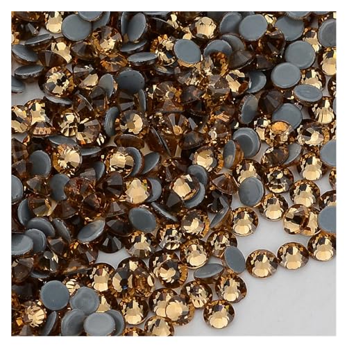Hotfix Strasssteine Glitter Glas Hotfix Strass Flatbase Kristall Hochzeit Kleid Decration Diamant for Nagel Kunst(Color1,SS16-1440Pcs) von DUNSBY