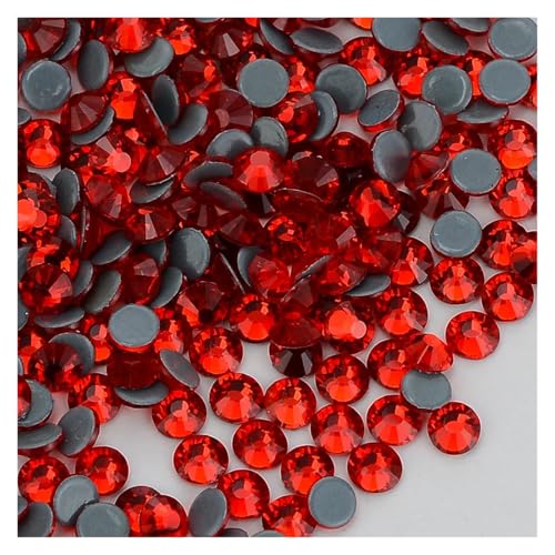 Hotfix Strasssteine Glitter Glas Hotfix Strass Flatbase Kristall Hochzeit Kleid Decration Diamant for Nagel Kunst(Light Siam,SS20-1440Pcs) von DUNSBY