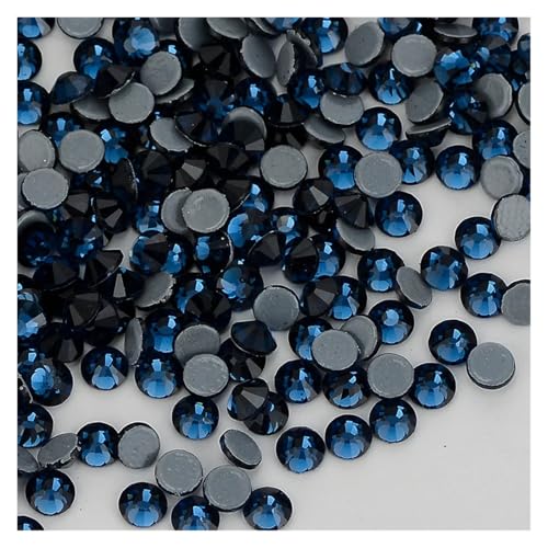 Hotfix Strasssteine Glitter Glas Hotfix Strass Flatbase Kristall Hochzeit Kleid Decration Diamant for Nagel Kunst(Montana,SS6-1440Pcs) von DUNSBY