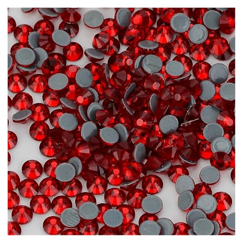 Hotfix Strasssteine Glitter Glas Hotfix Strass Flatbase Kristall Hochzeit Kleid Decration Diamant for Nagel Kunst(Siam,SS16-1440Pcs) von DUNSBY