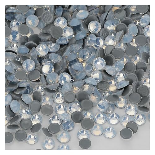 Hotfix Strasssteine Glitter Glas Hotfix Strass Flatbase Kristall Hochzeit Kleid Decration Diamant for Nagel Kunst(White,SS16-1440Pcs) von DUNSBY