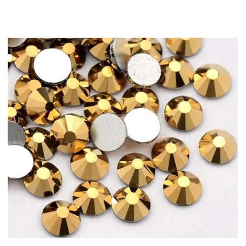 Hotfix Strasssteine Gold 1440 stücke SS10 SS12 SS16 SS20 Nicht Hotfix Strass Kristall Lose Flatback Glas Strass for Nagel(1440PCS_SS10) von DUNSBY