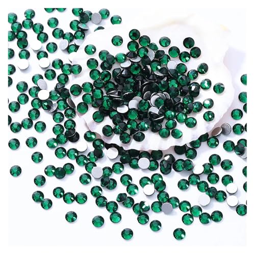 Hotfix Strasssteine Grün SS4-SS34 Kristallbesatz Strasssteine ​​Bling Bling Kleber auf Glasperlen Flache Rückseite Nagel(SS16-1440pcs) von DUNSBY