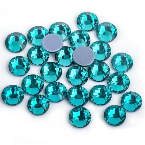 Hotfix Strasssteine Lila Samt Kristall Hot Fix Glas Strass Hotfix Eisen auf Strass Nähen Stoff Dekorationen(Antique silver,SS20-1440pcs) von DUNSBY