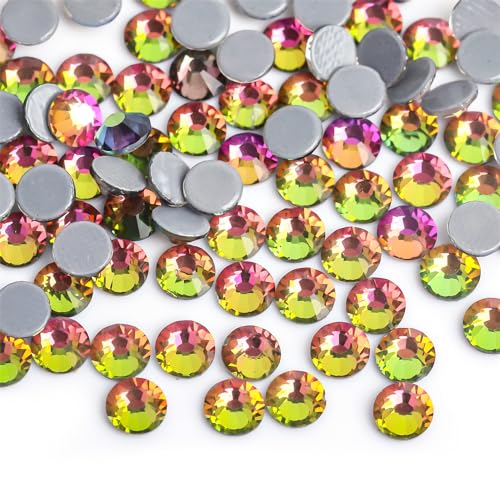 Hotfix Strasssteine Lila Samt Kristall Hot Fix Glas Strass Hotfix Eisen auf Strass Nähen Stoff Dekorationen(Gold,SS20-1440pcs) von DUNSBY