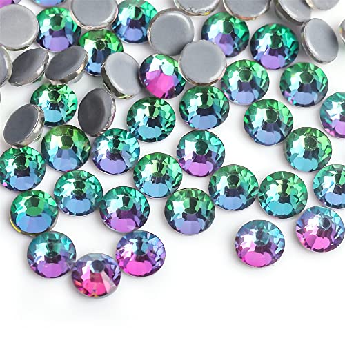 Hotfix Strasssteine Lila Samt Kristall Hot Fix Glas Strass Hotfix Eisen auf Strass Nähen Stoff Dekorationen(NICKEL,SS20-1440pcs) von DUNSBY