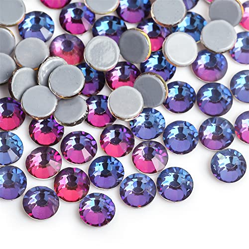 Hotfix Strasssteine Lila Samt Kristall Hot Fix Glas Strass Hotfix Eisen auf Strass Nähen Stoff Dekorationen(Style 31,SS30-288pcs) von DUNSBY