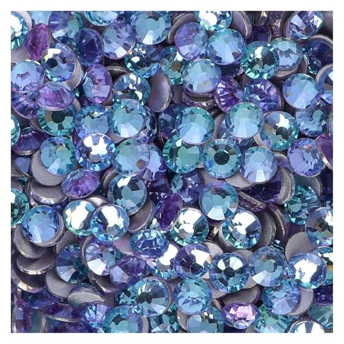 Hotfix Strasssteine SS3-SS30 Nicht Hotfix Strass Flatback Kristalle Steine ​​Nagel Edelsteine ​​Kleber Auf Diamant Strass(Blue,BEIGE_SS30-288PCS) von DUNSBY