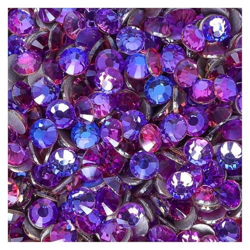 Hotfix Strasssteine SS3-SS30 Nicht Hotfix Strass Flatback Kristalle Steine ​​Nagel Edelsteine ​​Kleber Auf Diamant Strass(Purple,BEIGE_SS20-1440PCS) von DUNSBY