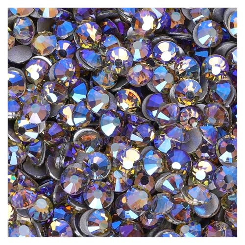 Hotfix Strasssteine SS3-SS30 Nicht Hotfix Strass Flatback Kristalle Steine ​​Nagel Edelsteine ​​Kleber Auf Diamant Strass(Purple1,BEIGE_SS8-1440PCS) von DUNSBY