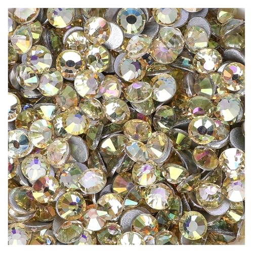 Hotfix Strasssteine SS3-SS30 Nicht Hotfix Strass Flatback Kristalle Steine ​​Nagel Edelsteine ​​Kleber Auf Diamant Strass(YELLOW,BEIGE_SS20-1440PCS) von DUNSBY