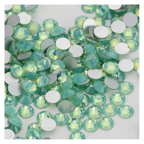 Hotfix Strasssteine SS3-SS34 Flatback-Glas-Kleber auf Strasssteinen, nicht HotFix-Kristallsteine ​​für Nailart, Kleidungsstück, Stoffdekor(Green,SS20 1440PCS) von DUNSBY